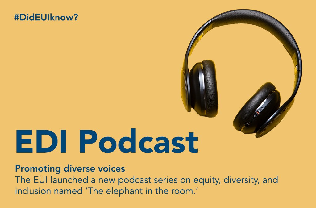 EUI_EU's tweet photo. #DidEUIknow that the EUI launched a new podcast on equity, diversity, & inclusion?
๐๏ธ EUI scholars share their experiences & insights on the evolving EDI landscape, addressing the ongoing journey towards an equitable future.
๐ง Discover all the episodes: https://t.co/cfMZlXcmh1 https://t.co/ZbCOgWK2Hc