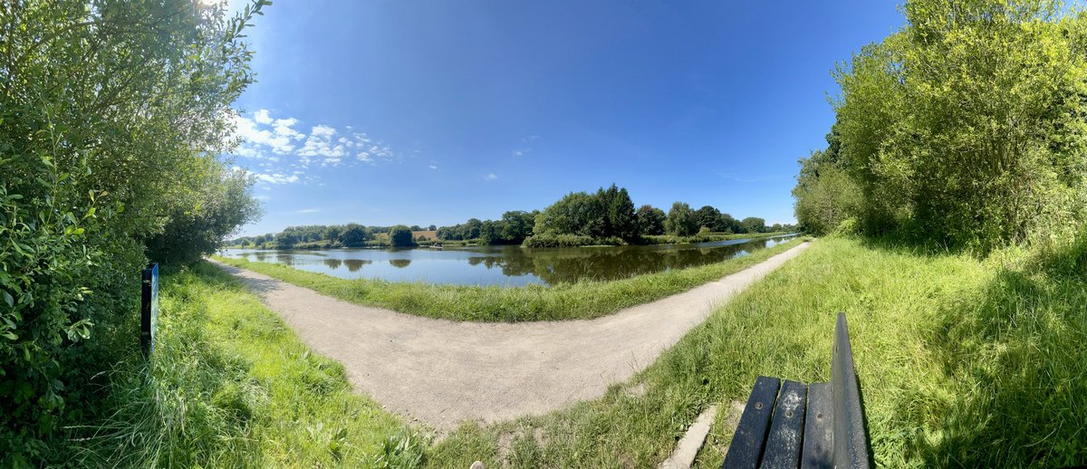 Today’s panormanic view, mid walk on a bench by the River Weaver😎 #summer #SummerVibes2024