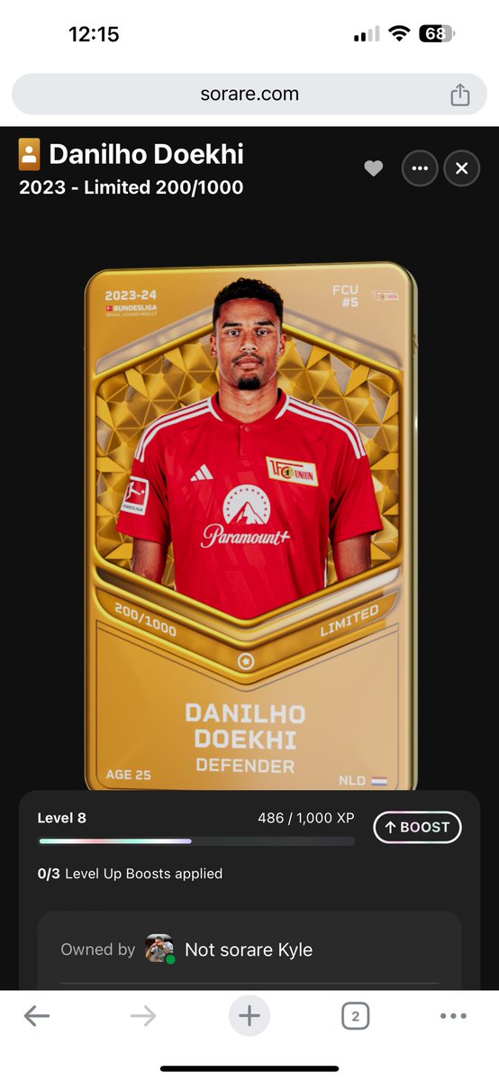 Kyl3Balance's tweet photo. 🚨 Sorare Giveaway 🚨 

In a good mood, so hopefully this player will help you with your champion europe lineups.

To enter:
Follow @Kyl3Balance 
Retweet♻️ &amp; Like ♥️
Tag a Friend

Winner announced August 4th

Good luck 
#Sorare #SorareGiveaway #Giveaways #roadto1k https://t.co/HN0E9RvuKM