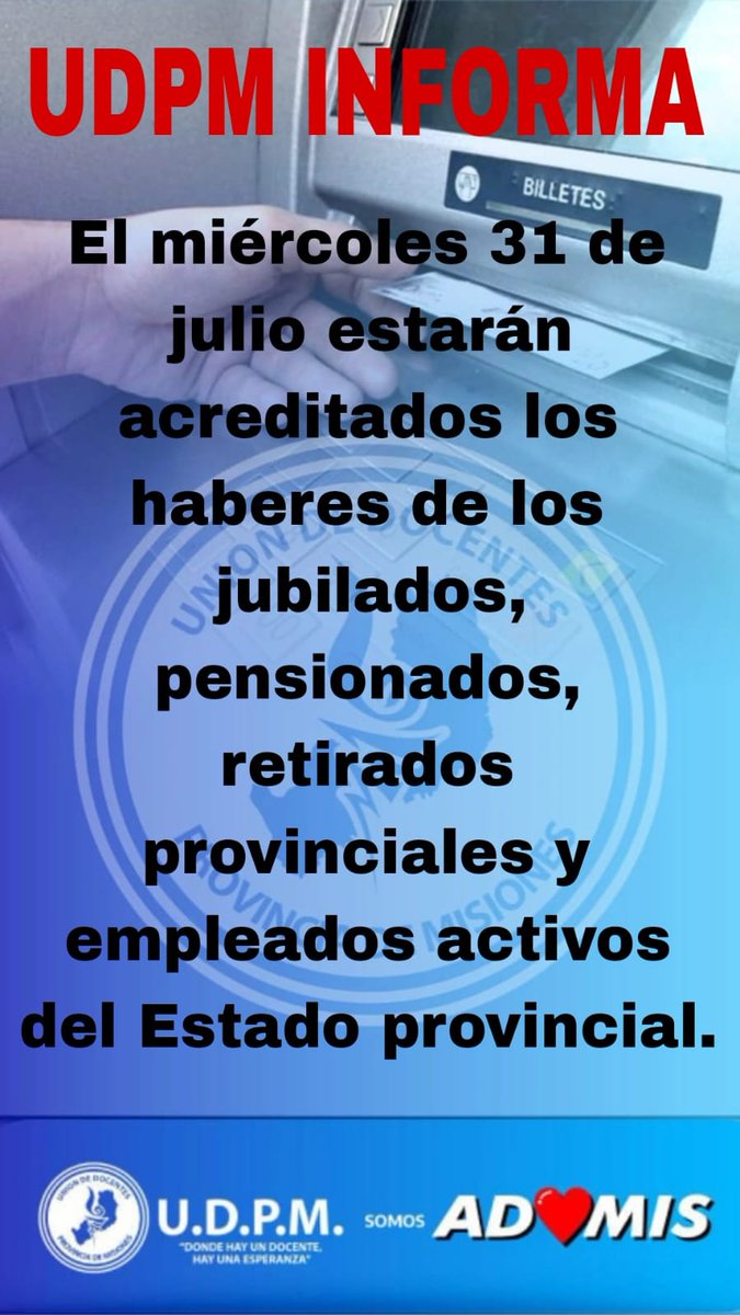 Anuncio: Este miércoles sale pago