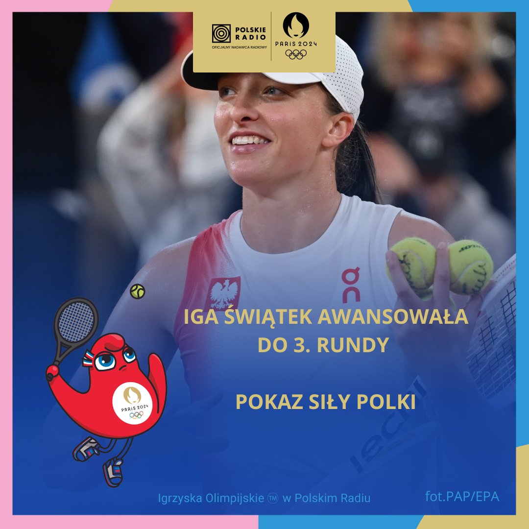 sport_pr24pl's tweet image. Brawo, Iga Świątek! Awans do trzeciej rundy w kapitalnym stylu. Diane Parry pokonana - 6:1, 6:1!  #Paris2024 #tennis