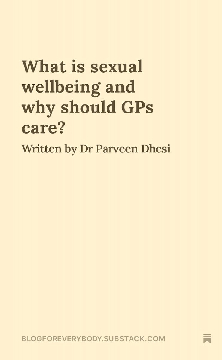 AmyCleese's tweet image. blogforeverybody.substack.com/p/what-is-sexu…

@parveendhesi1 

#health #wellness #wellbeing #doctor #primarycare #generalpractice #familymedicine #medicine #WomensHealth #sexualhealth #MensHealth