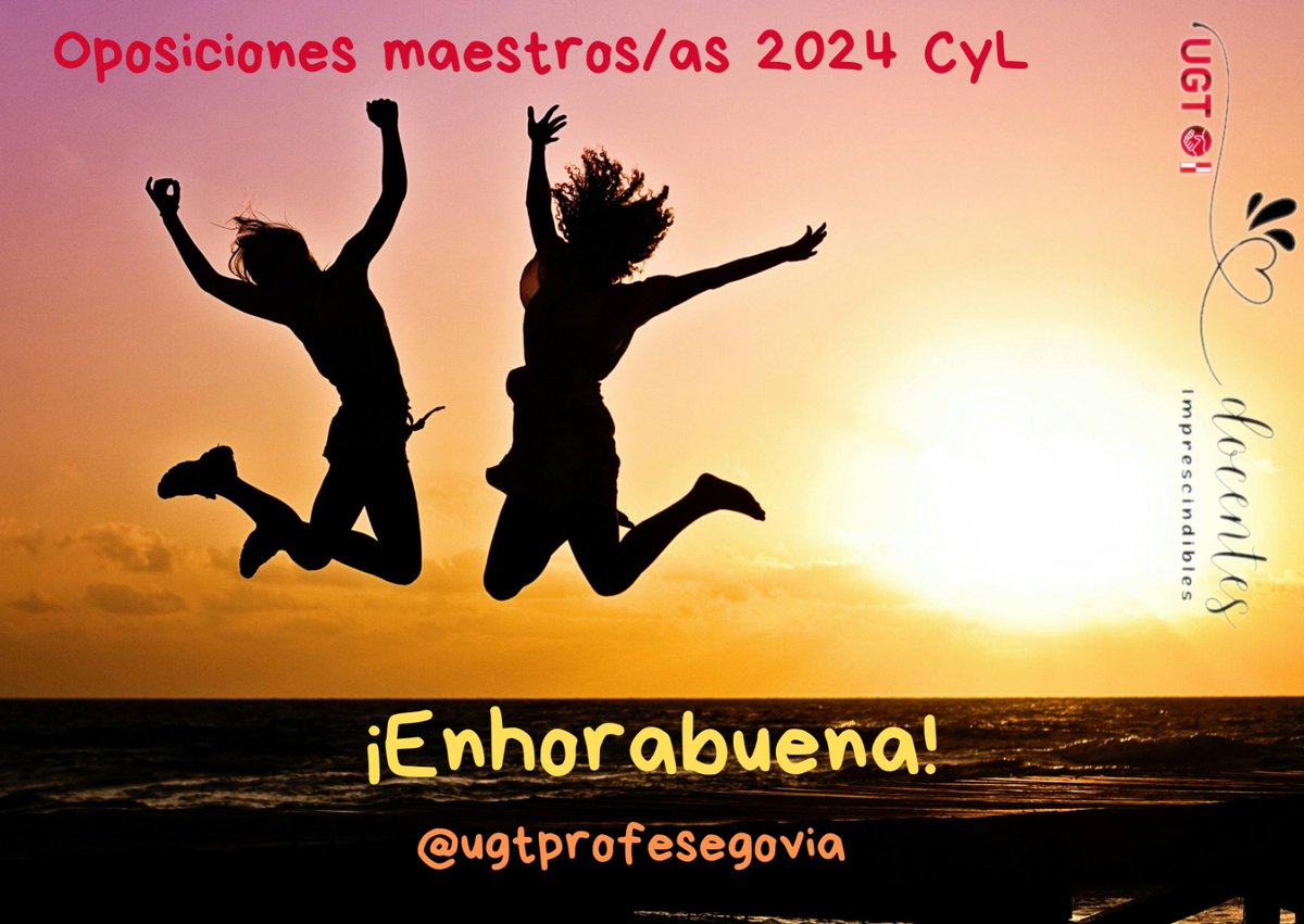 UGTprofeSegovia's tweet photo. 🧑🏼‍🏫👩🏻‍🏫 Oposiciones maestros

📌 Publicada la lista de seleccionados de estas oposiciones. 

¡Enhorabuena!

💪🏻💪🏻

Ánimo a quienes tenéis que seguir intentándolo🫂

#ugtdocentesimprescindibles
#Oposicionescyl
#ConUGTGanas

https://t.co/0ujr2y4rwQ https://t.co/5OUXVtf6RA