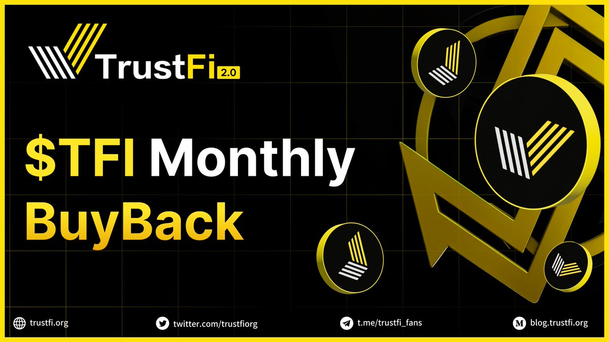 trustfiorg's tweet photo. 🚀 $TFI Monthly BuyBack Completed!

We're excited to announce that a total of 109,090 $TFI tokens have been bought back as 20% of this month's IDO income and sent to:

0xD2138c7c9577e24C263388aB283F904E9BAbcf74 (trustfi.bnb)

These tokens will be transparently used for treasury replenishment. 

Stay tuned for further updates and monitor our program's progress and fund usage!

#buyback #IDO