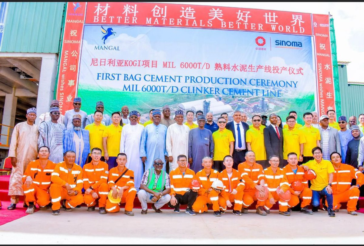 Waspapping_'s tweet photo. BREAKING NEWS! 🚨

Alhaji Dahiru Mangal CON, a leading Arewa business figure and philanthropist, has completed a $1.5 billion cement plant in Kogi State, Nigeria. The first bag of cement was launched yesterday in a grand ceremony, marking a key milestone for Mangal Cement Company. The plant will produce 200 trucks of cement daily and create 10,000 direct and many more indirect jobs.

A big thank you  to Alhaji Dahiru Mangal CON for his contribution to Nigeria's growth! 👏🏼
