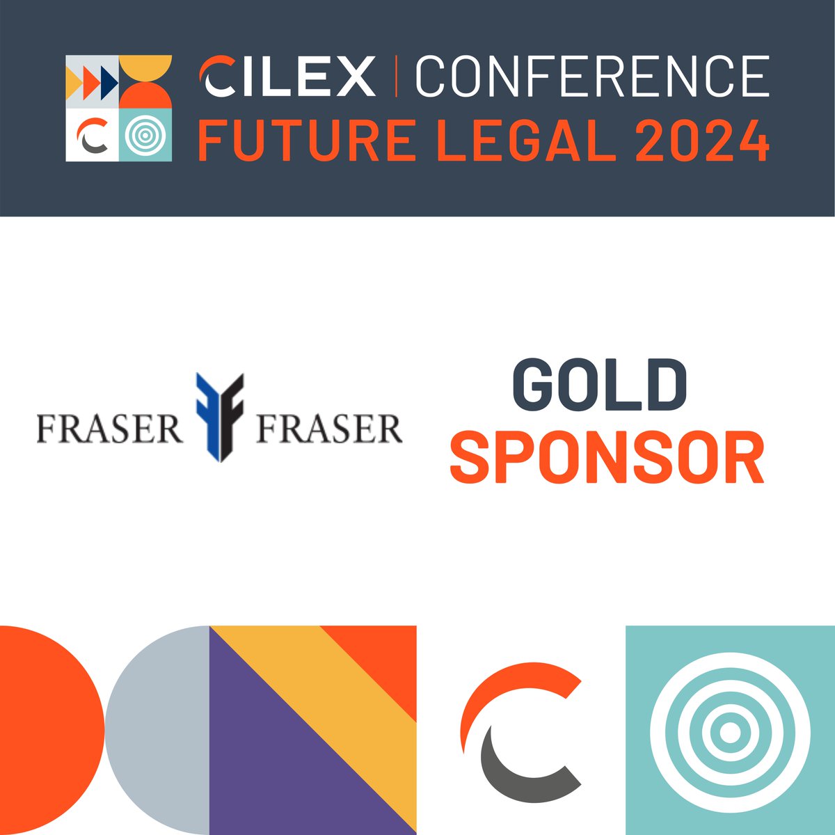We are thrilled to announce Fraser &amp; Fraser as the Gold Sponsor for the inaugural Future Legal Conference hosted by CILEX later this year! 🌟

Find out more 👉 cilexevents.org.uk/annual-confere…

#CILEX #FutureLegalConference