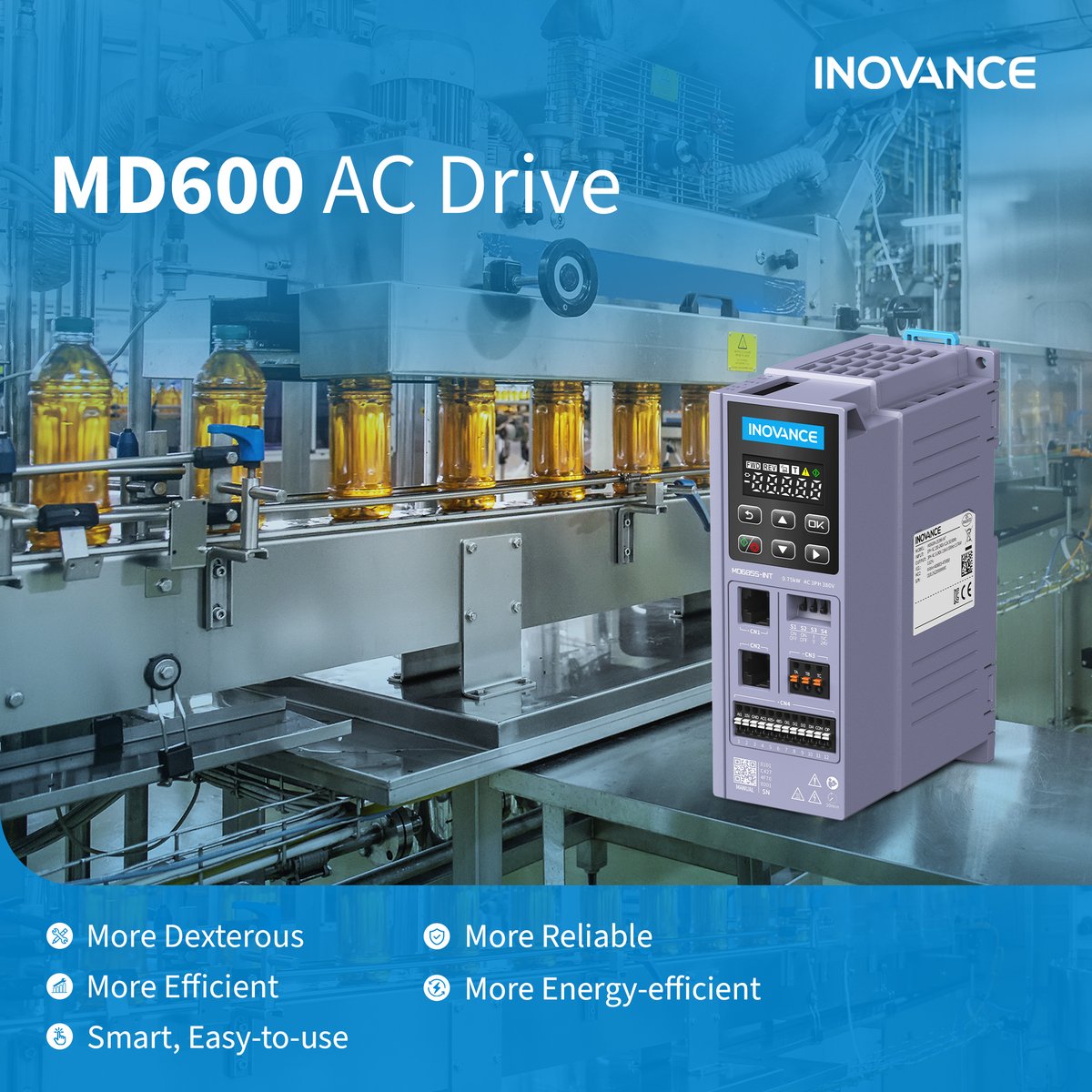 Inovance_Tech's tweet image. Unleash precision with the MD600 AC drive! with Inovance Technology India⚡

The perfect choice for small automation equipment. Let’s revolutionize your operations together! ⚙️🦾

#ACdrive #automation #efficiency #innovation #industrialautomation #engineering #technology