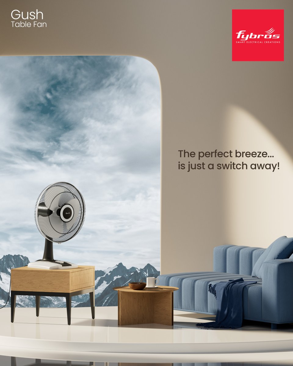 fybrosofficial's tweet image. Switch to the ultimate cooling comfort with Fybros Gush table fan!

#FybrosGush #tablefans #fybrosfans #staycool #fybros #smartelectricalcreations