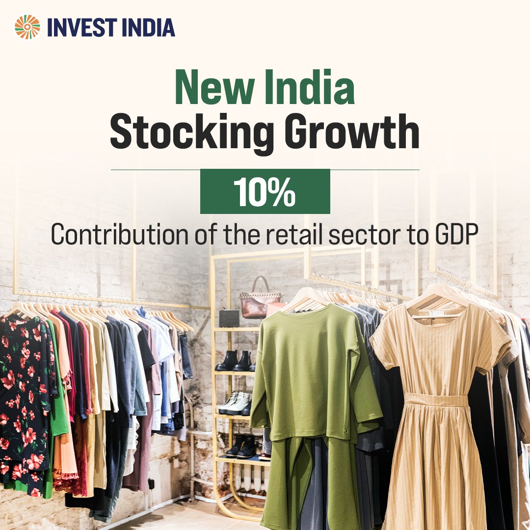 InvestIndiaFra's tweet photo. #NewIndia’s #retail market is growing at 25% and is expected to reach USD 2 trillion by 2032, presenting a high-potential growth opportunity for global retailers.

Visit for more: https://t.co/x4GmTP3MGk

#InvestInIndia #InvestIndia #RetailIndustry #eCommerce https://t.co/Mq4ycg4MAm