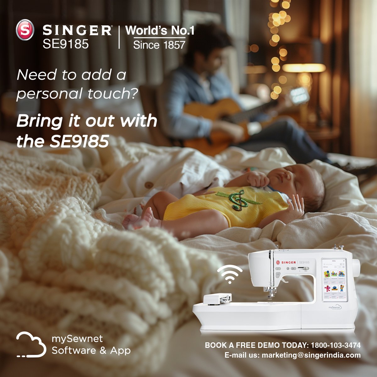 For the music lovers who turn their passion into art, bring your love for music to life with beautifully embroidered designs.
Book a free demo now: singerindia.com/book-free-demo…