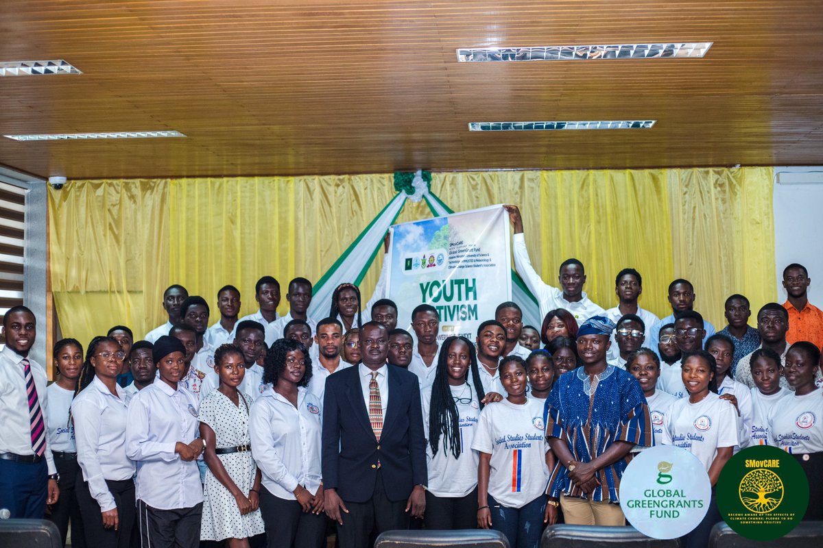 SMov_CaRE's tweet photo. The Climate summit 3.0 by SMovCaRE happened on Saturday 27th July, 2024. We had students from KNUST, KNUST Obuasi Campus and AAMUSTED. 
We thank all participants for making this a success, together, we can reduce the rate at which the climate is changing.

#ClimateActionNow https://t.co/KlAc6ijTBW