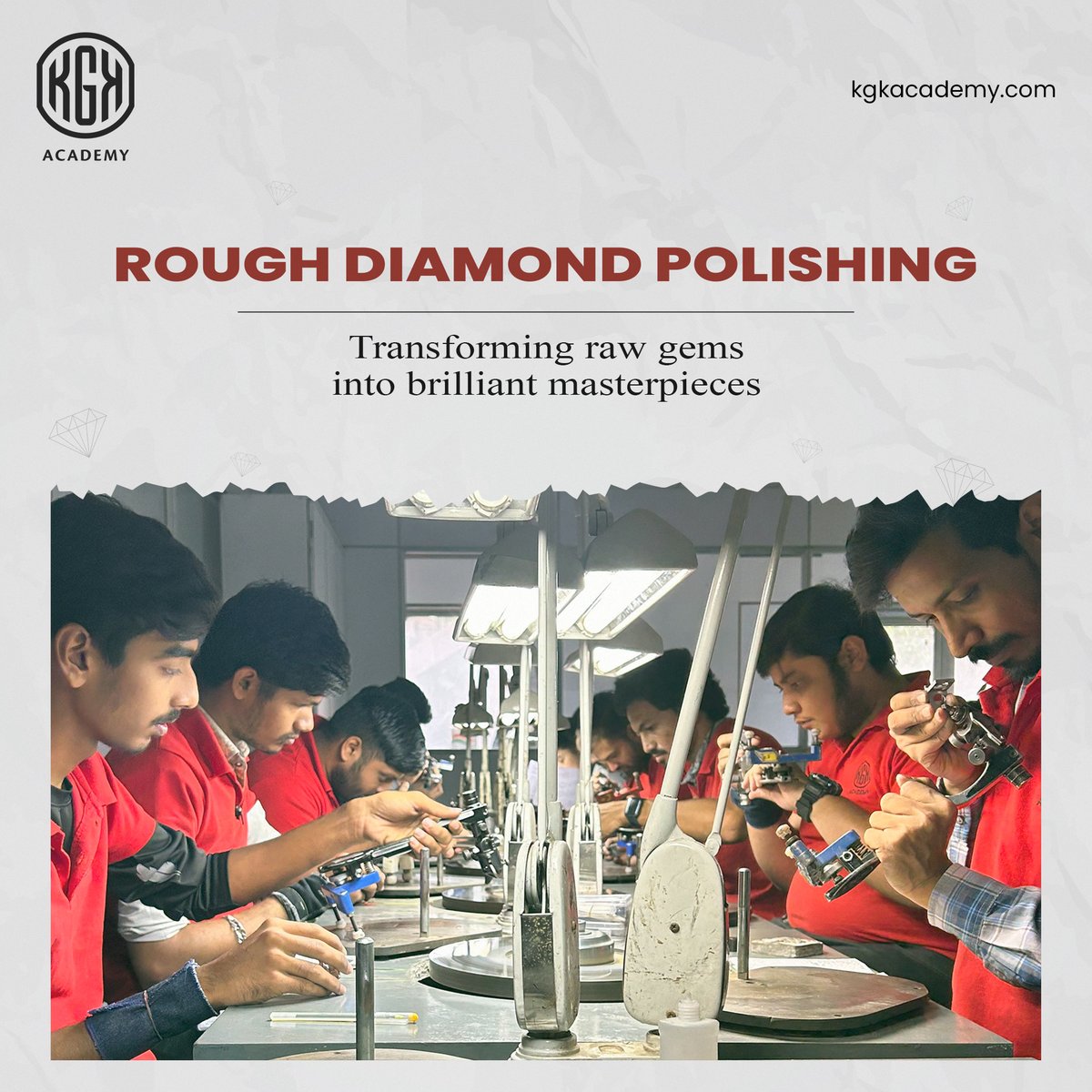 KgkAcademy's tweet photo. Unlock your future in the diamond industry with our Rough Diamond Polishing course! Dive deep into the fascinating world of rough diamonds and master the intricate art of diamond polishing. 

Enroll now and start your journey today!
.
.
.
#kgkacademy #diamondacademy #roughdiamond https://t.co/YNHU4FSk6U