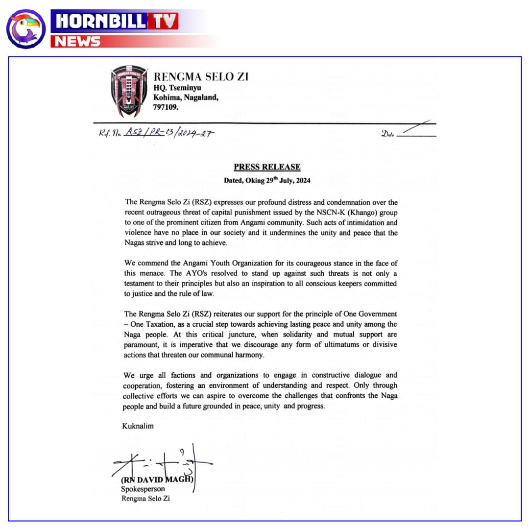 hornbilltv's tweet photo. Rengma Selo Zi condemns NSCN-K (Khango) group’s death threat to KKB Rülho proprietor

#RengmaSeloZi #condemnation #NSCN_K #DeathThreat #Nagaland https://t.co/9zMG92fKBV