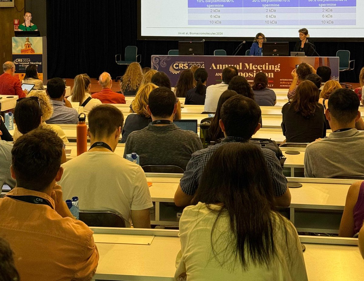 Sixfold bioscience (@sixfold_bio) on Twitter photo Earlier this month, Dr Ioanna Mylonaki chaired a session at the Annual Conference of the <a href="/CRSScience/">Controlled Release Society</a> 2024 in Bologna. This session featured speakers from the #CRS Gene Delivery and Gene Editing Focus group, where Ioanna serves on the board. #CRS2024 #Delivery Earlier this month, Dr Ioanna Mylonaki chaired a session at the Annual Conference of the <a href="/CRSScience/">Controlled Release Society</a> 2024 in Bologna. This session featured speakers from the #CRS Gene Delivery and Gene Editing Focus group, where Ioanna serves on the board. #CRS2024 #Delivery