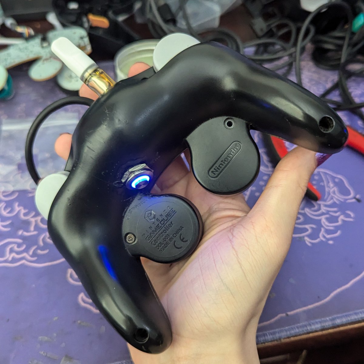 CheeseGCC's tweet image. made a controller for if you get too tilted (this does work btw)