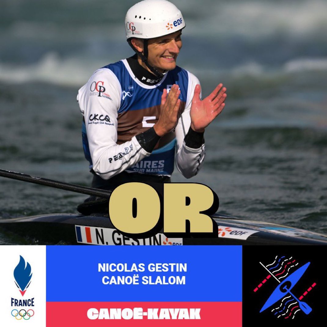 🥇Une médaille d’or dans le plus beau <a href="/Departement77/">Seine-et-Marne</a> de France 🇫🇷 ! 

🛶 Nicolas Gestin fait briller Vaires-sur-Marne avec l’épreuve de canoë slalom ! 

👏Félicitations et merci à Nicolas pour cette belle médaille !