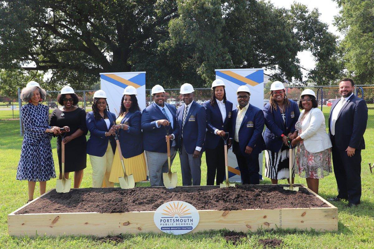 ebracyPPS's tweet photo. It is official! This morning, we broke ground on the Portsmouth Advanced Career Education Center! We cannot wait to see how our students and our city will benefit from the opportunities this center will provide! #PPSShines #CTE #PACECenter @PortsVASchools https://t.co/NJ8HG7o08T
