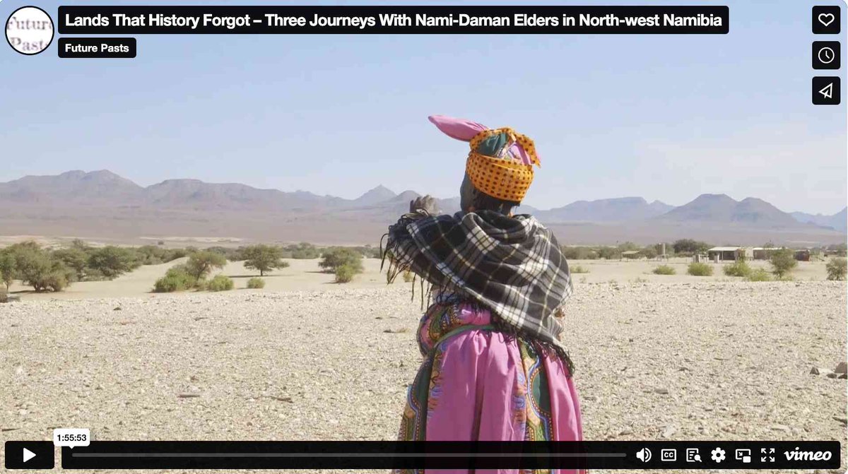 Prof. Sian Sullivan ☮️ 🕊️ 🌱 (@siansullivanuk) on Twitter photo ☀️ It's been a long journey, but I can now share our 3 Journeys film!
"Lands That History Forgot – Three Journeys with Nami-Daman Elders in North-west #Namibia"
<a href="/Future_Pasts/">Future Pasts</a> <a href="/EtoshaKunene/">Etosha-Kunene Histories</a> <a href="/BathSpaUni/">Bath Spa University</a> <a href="/PolEcoNet/">POLLEN</a> <a href="/NCRST_Namibia/">NCRST</a> <a href="/ahrcpress/">Arts and Humanities Research Council</a> >
🎬 vimeo.com/906331479 ☀️ It's been a long journey, but I can now share our 3 Journeys film!
"Lands That History Forgot – Three Journeys with Nami-Daman Elders in North-west #Namibia"
<a href="/Future_Pasts/">Future Pasts</a> <a href="/EtoshaKunene/">Etosha-Kunene Histories</a> <a href="/BathSpaUni/">Bath Spa University</a> <a href="/PolEcoNet/">POLLEN</a> <a href="/NCRST_Namibia/">NCRST</a> <a href="/ahrcpress/">Arts and Humanities Research Council</a> >
🎬 vimeo.com/906331479