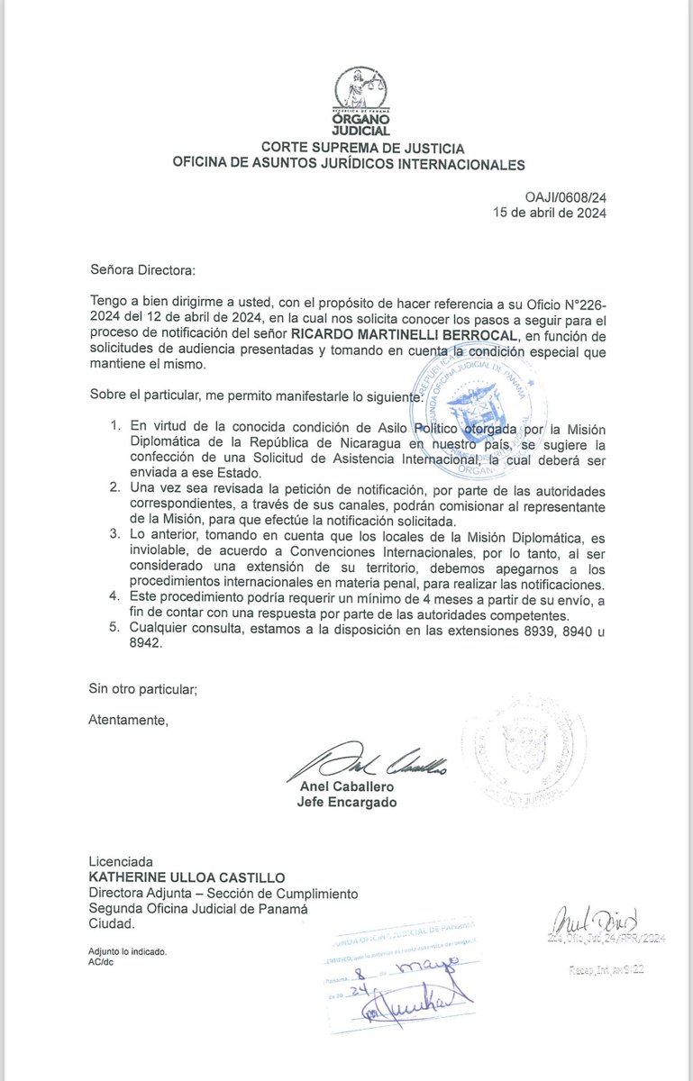 Una de las tantas violaciones a mi proceso de persecución política donde me inhabilitaron políticamente sin notificarme adecuadamente violándome el debido proceso después de fabricar un caso político para tal fin. Hay decenas de violaciones más