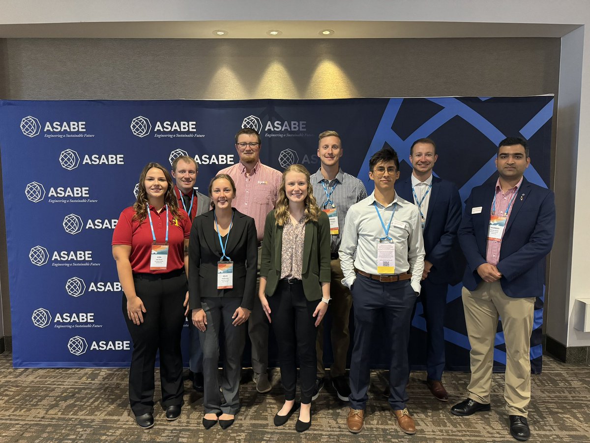 Our Iowa State Digital Ag Innovation Lab students and staff are excited to kick off #ASABE24. 5 technical presentations + 1 Continuing Professional Development (CPD) session from our team throughout this conference!