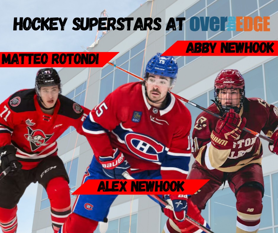 🎉 BIG NEWS FOR OVER THE EDGE! 🎉

Hey Hockey Fans! Join us next Friday (Aug 2) for Over The Edge for Special Olympics NL with hockey superstars!

Matteo Rotondi: 2024 QMJHL Champion Abby Newhook: Boston College Captain (2023/24) Alex Newhook: 2022 Stanley Cup Champ
#OverTheEdge
