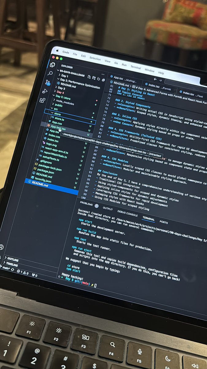 sharmapraveen08's tweet image. 5/5
Feeling accomplished and ready for more! Stay tuned for more Redux magic tomorrow. 🚀
#100DaysOfCode #DeveloperChallenge #ReactLearning