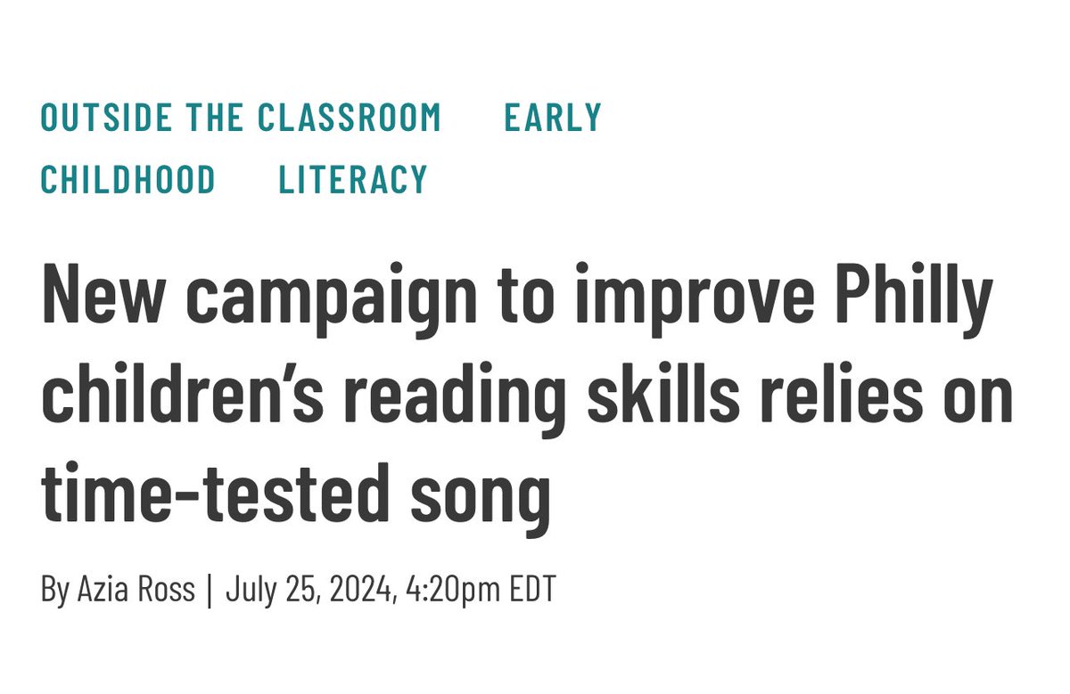 We're in the news again! Thrilled to share that the Right2ReadPhilly campaign was featured in Chalkbeat!

Read the full story at right2readphilly.org!
#Right2ReadPhilly #InTheNews