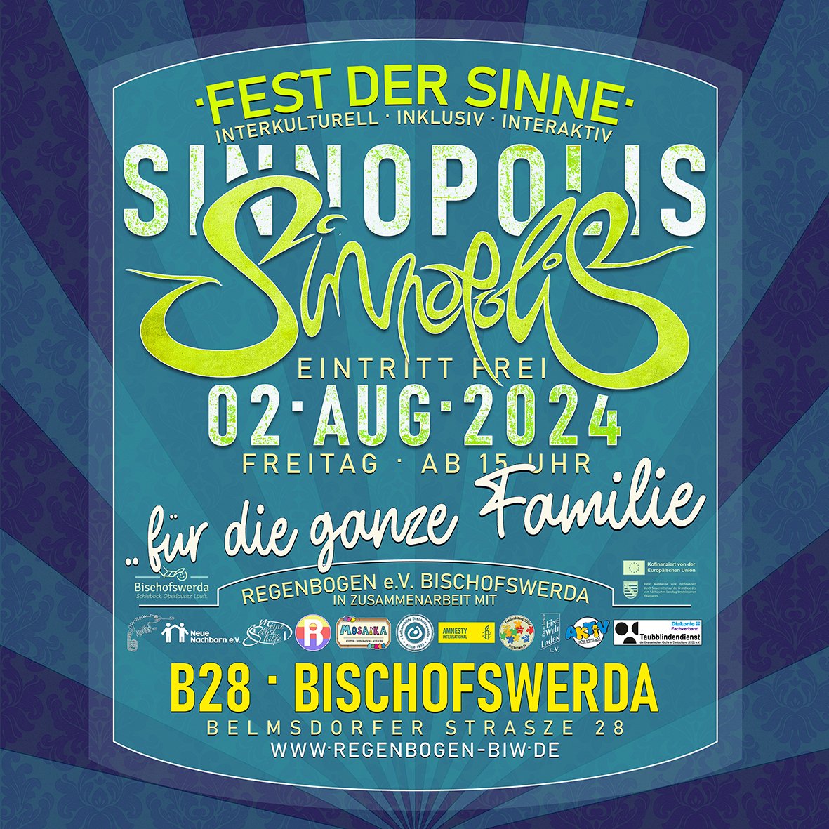 Am Freitag steigt das #Sinnopolis in #Bischofswerda! Wir bringen Unterstützung von der iranischen Community mit 🥰
Freut euch auf Essen und Livemusik! Ab 15 Uhr, Belmsdorfer Straße 28. 
#amnesty #sachsen #festival