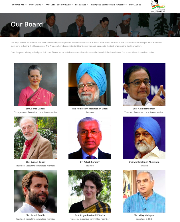 BesuraTaansane's tweet image. This is the board of Rajiv Gandhi Foundation : How many are from SC/ST ? 

@RahulGandhi
