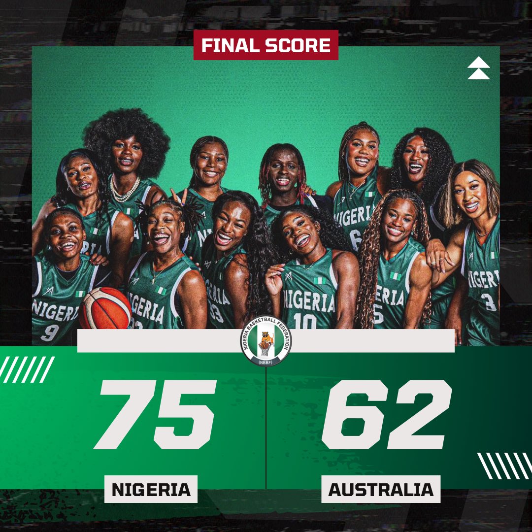 Nigeria Women Basketball team beat Australia at the 2024 Olympics. Like this to celebrate our ladies 💚🇳🇬

Eagle Square MTN Office Abuja Seyi Law I Told Them Osimhen Lagos Island