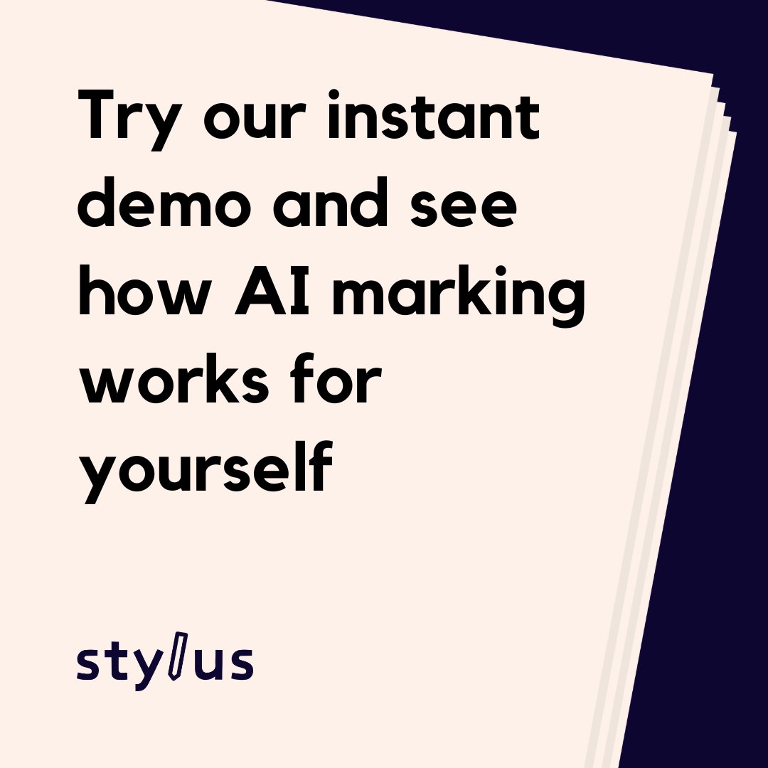 Have you tested our demo yet?  

All you need is 🖊️, 🗒️ and 📱

We'll send you 3 questions to tackle — simply upload a photo of your answers.  

Within minutes you'll receive an AI marking report with feedback 💁‍♀️

Head to our website to try it out:  stylus.education