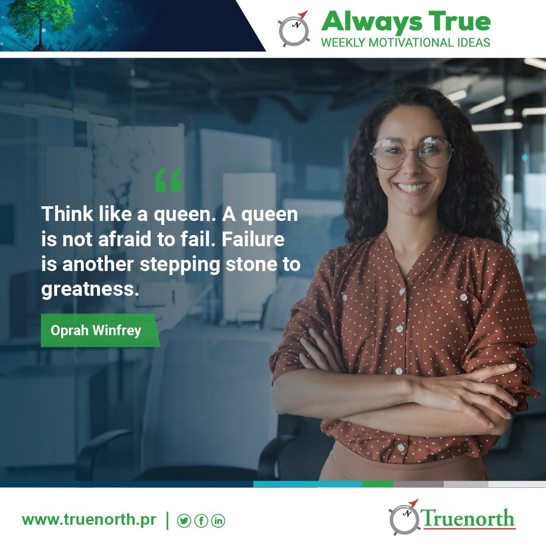 To our queen Oprah.  Thank you for your inspiration. Our weekly motivational ideas! Don't forget to share this message with someone else for their benefit.

#truenorthpr​
#motivation​
#dailyquotes​
#selfcare
#positivevibesquotes ​
#goals
#success
#persistency....