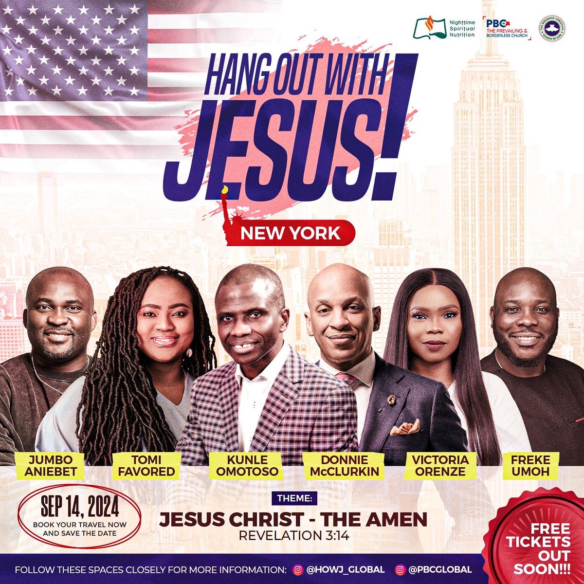 pbc_global's tweet photo. #HOWJNEWYORK are you ready? A mega Revival is coming to New York on Saturday the 14th  of September 2024.

Mark your calendars and come expectant. See you there.

Link: https://t.co/Kr27gO1hiy

#HOWJGlobal #NSNGlobalAltar
#UnendingCelebration #PBCGlobal #RCCG https://t.co/32nYbaeQcc