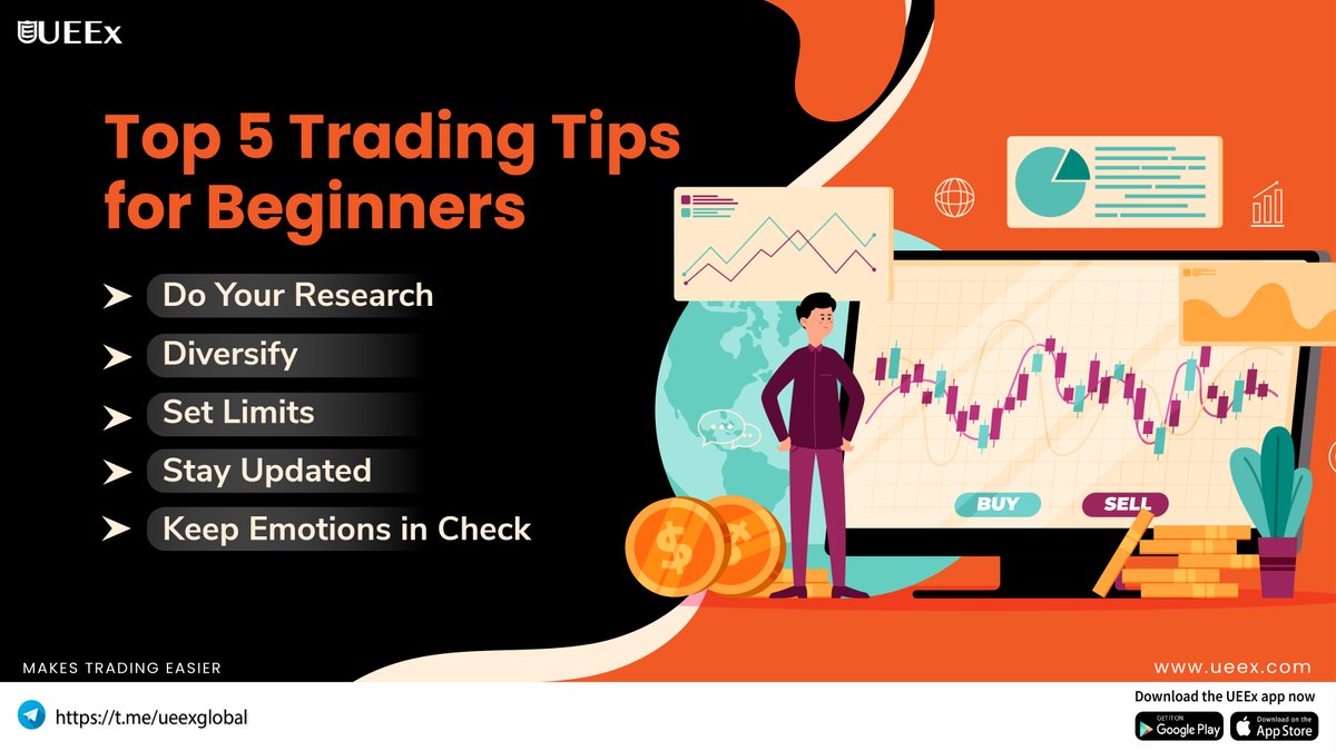UEEx_official's tweet image. 💡 Top 5 Trading Tips for Beginners 💡
Happy Trading! 🚀
Join our telegram channel for more updates
link-  t.me/ueexglobal
#TradingTips #CryptoTrading #BeginnerGuide #CryptoEducation #UEEx