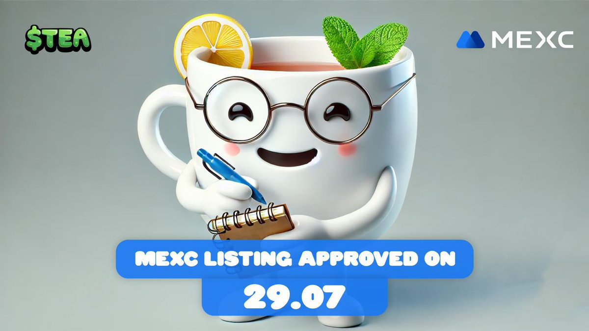 <a href="/scottmelker/">The Wolf Of All Streets</a> Today is the day! 🗓

$TEA is launching on MEXC at 2 PM UTC!

Get your cups ready for more $TEA 🍵

Chart: dexscreener.com/solana/8nzbqqn…