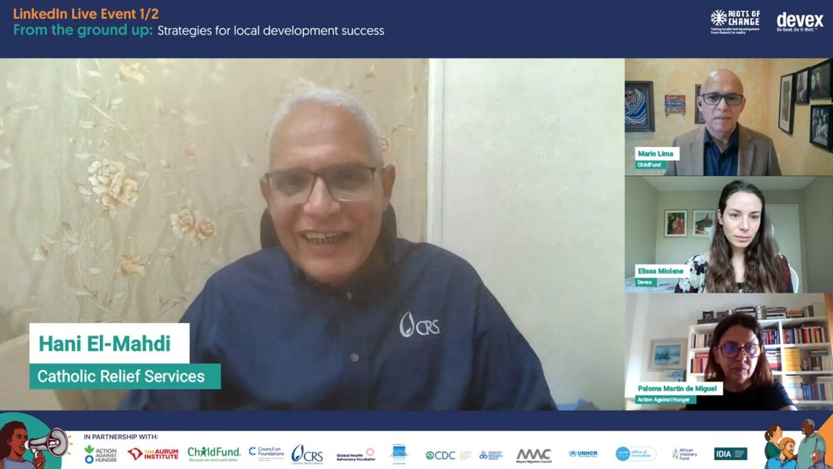 CatholicRelief's tweet image. Join us right now on LinkedIn Live with @Devex. We are discussing #localization and the importance of building partnerships for sustainable development. Click to join➡️ dvx.cm/qsw79e.  

#RootsOfChange #DevexSeries