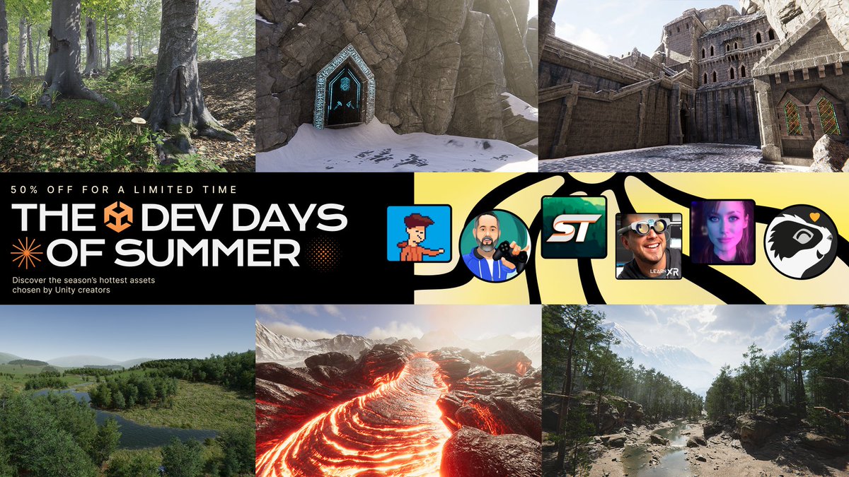 NatureDeveloper's tweet image. The Dev Days of Summer at Unity Asset Store! Most of our assets -50%.  Mountains, forests, meadows. Rivers, lakes, sea, fence tools, or even castles. Everything game-ready!

➜assetstore.unity.com/publishers/688…

#unityassetstore #madewithunity #unity3d #environment #gamedevelopment