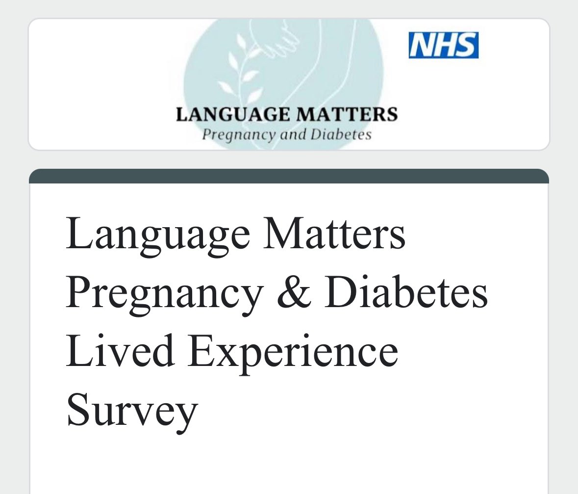 You’ll now see the #NHS logo on our Lived Experience survey, this is a very welcome endorsement of this grass roots work!

bit.ly/LMPREGNANCY

#SmallChangeBigDifference #doc #gbdoc #diabeteschat