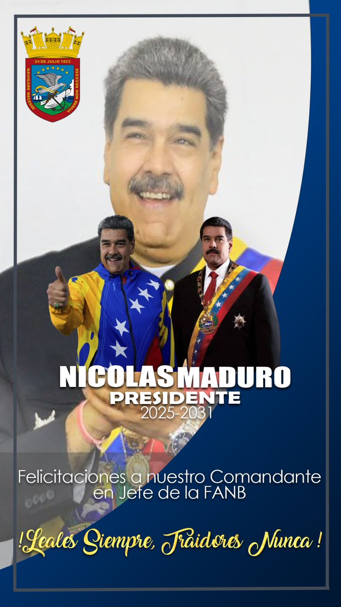 La tripulación de <a href="/ab_shn/">hęțmâň àbßłœšhň</a>.ve felicitamos a nuestro 
C/J <a href="/nicolasmaduro/">Nicolás Maduro</a> por haber sido reelecto por el pueblo venezolano democráticamente para el período 2025-2031. Bz! Hasta la victoria siempre!!!