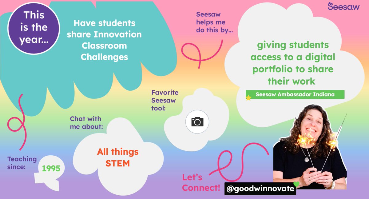 Excited to use <a href="/Seesaw/">Seesaw</a> in my STEM class this year. #thisistheyear #seesawambassador #seesawcertifiededucator