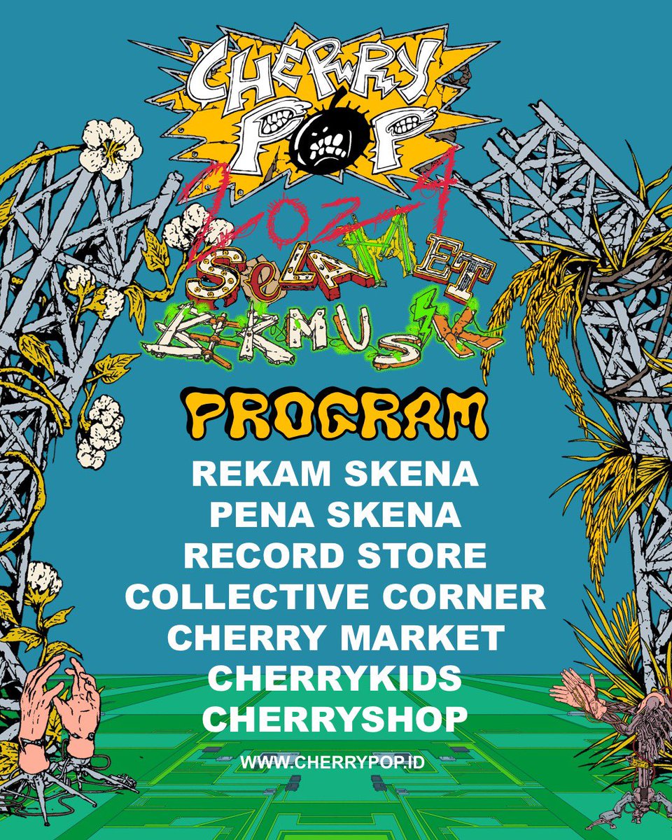 FINAL LINE UP CHERRYPOP 2024
'Selamet Bermusik' 🍒

Sampai jumpa di Lapangan Kenari Yogyakarta, 10-11 Agustus 2024. 😽

Karcis tersedia di cherrypop.id sampai 2 Agustus 2024. 📌

#cherrypop #cherrypop2024 #selametbermusik