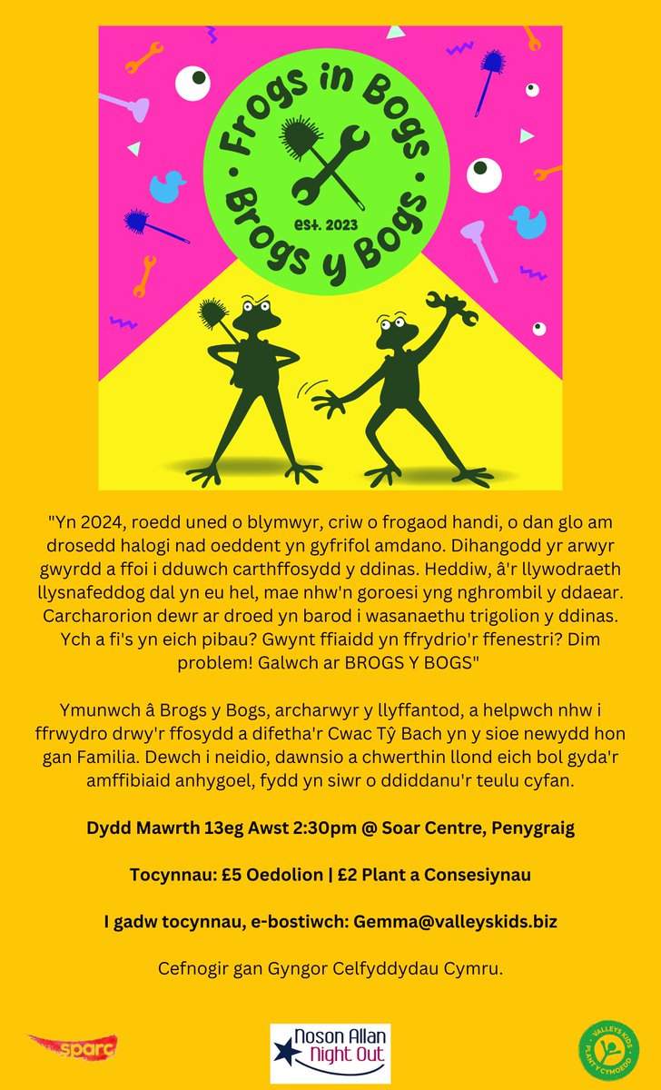 We are Sparc (@wearesparc) on Twitter photo We are so excited to be hosting the amazing <a href="/FamiliaDeLaNoch/">FamiliaDeLaNoche</a> at <a href="/ValleysKids/">Valleys Kids - Plant y Cymoedd</a> in our beautiful Soar Centre.
PLEASE COME AND JOIN US Tuesday 13th August at 2.30pm it runs for under an hour.
Concessions only £2 !!! Full adult price £5 !!! We are so excited to be hosting the amazing <a href="/FamiliaDeLaNoch/">FamiliaDeLaNoche</a> at <a href="/ValleysKids/">Valleys Kids - Plant y Cymoedd</a> in our beautiful Soar Centre.
PLEASE COME AND JOIN US Tuesday 13th August at 2.30pm it runs for under an hour.
Concessions only £2 !!! Full adult price £5 !!!