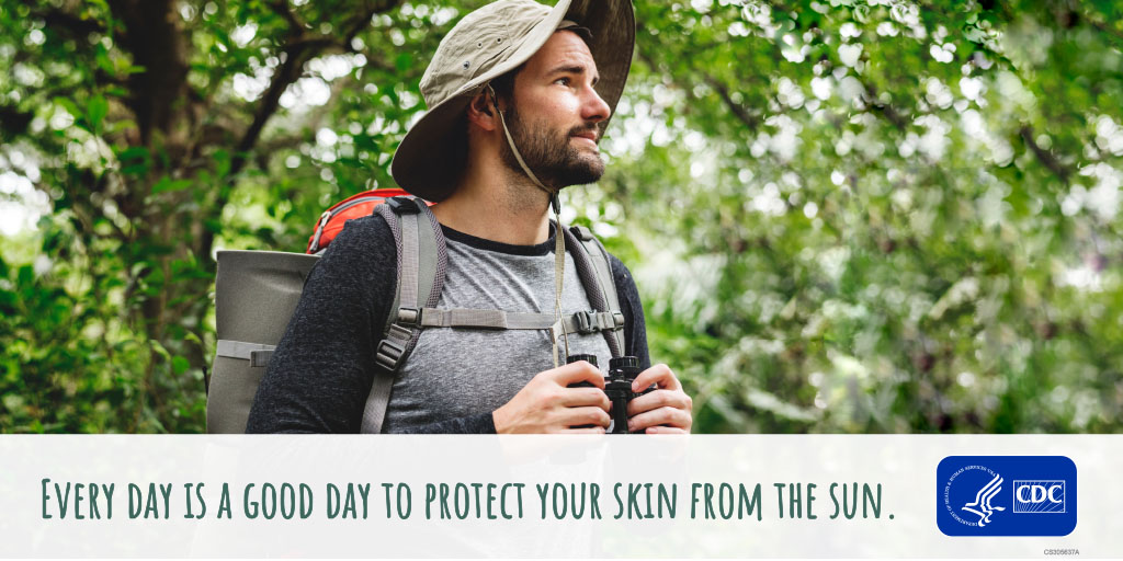 CDCEnvironment's tweet image. Do you know how to stay safe from too much exposure to ultraviolet (UV) radiation?

☀️ Stay in the shade
☀️ Use broad spectrum sunscreen (SPF 15 or higher)
☀️ Wear protective clothing 

More: bit.ly/35rsFX0 #UVSafetyMonth