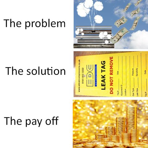 An air that chills.
Into my heart an air that chills, from yond compressor blows, what are those hisses, squeals &amp; shrieks, is it pipework, joints or hose?
These be the sound of sweet lost air &amp; bring financial pain, an air leak survey’s much in need, so they cannot come again.
