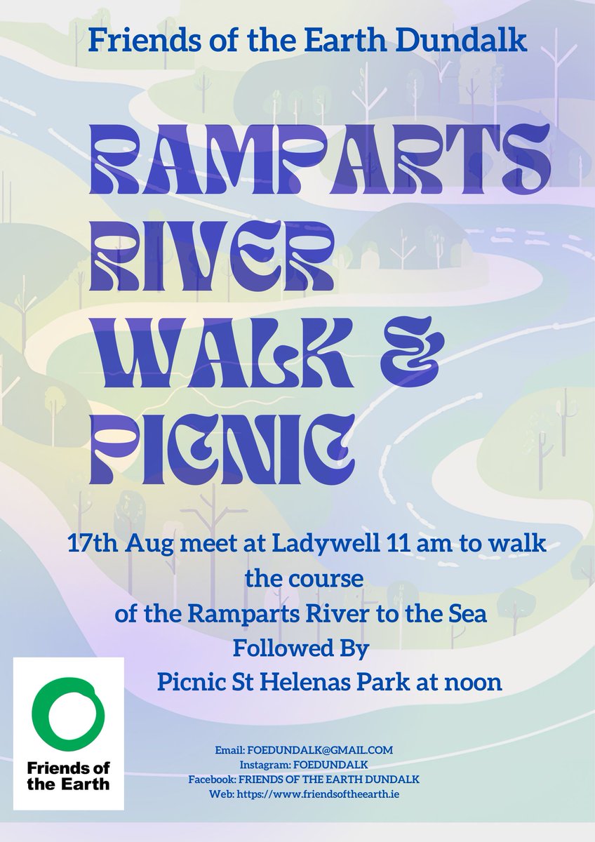 Fancy a river walk &amp; chance to notice one of our rivers <a href="/foeireland/">Friends of the Earth</a>