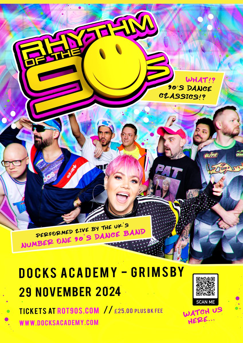 Docks Academy (@docksacademy) on Twitter photo 🎵 <a href="/ROT90s/">Rhythm of the 90s</a> returns to Docks Academy on Friday 29th November, following their two previous sold-out performances!
🎫Tickets are almost gone, book now - bit.ly/3SMHHA2
Rhythm of The 90s is the UK's number one Live 90s dance covers band. 🎵 <a href="/ROT90s/">Rhythm of the 90s</a> returns to Docks Academy on Friday 29th November, following their two previous sold-out performances!
🎫Tickets are almost gone, book now - bit.ly/3SMHHA2
Rhythm of The 90s is the UK's number one Live 90s dance covers band.