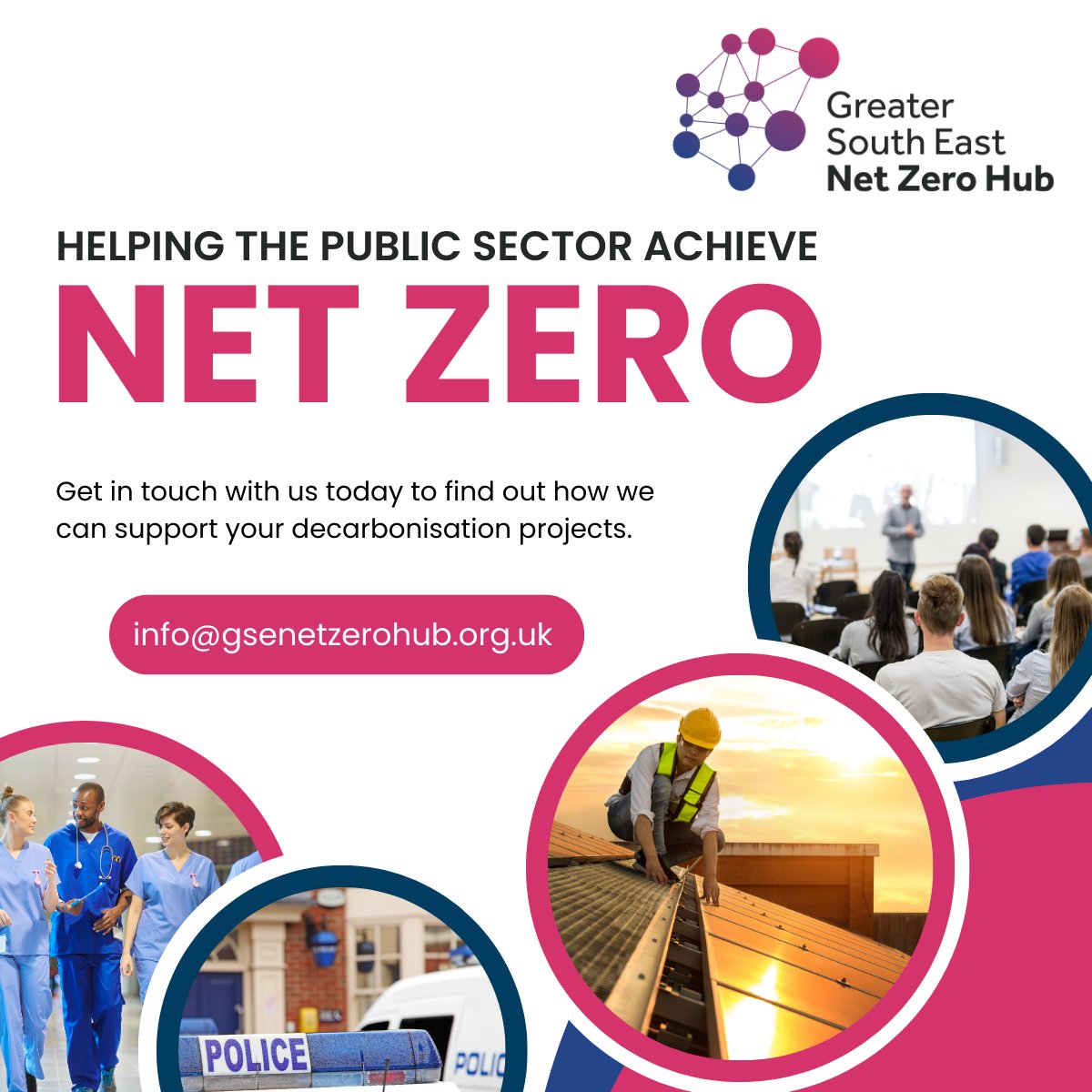 Greater South East Net Zero Hub (@gsenetzerohub) on Twitter photo Did you know we can help public sector organisations meet net zero goals?
We provide free advice and support for projects, from robust action plans to helping secure PSDS funding.
Contact us to see how we can help ➡️ info@gsenetzerohub.org.uk
#NetZero #PublicSector Did you know we can help public sector organisations meet net zero goals?
We provide free advice and support for projects, from robust action plans to helping secure PSDS funding.
Contact us to see how we can help ➡️ info@gsenetzerohub.org.uk
#NetZero #PublicSector