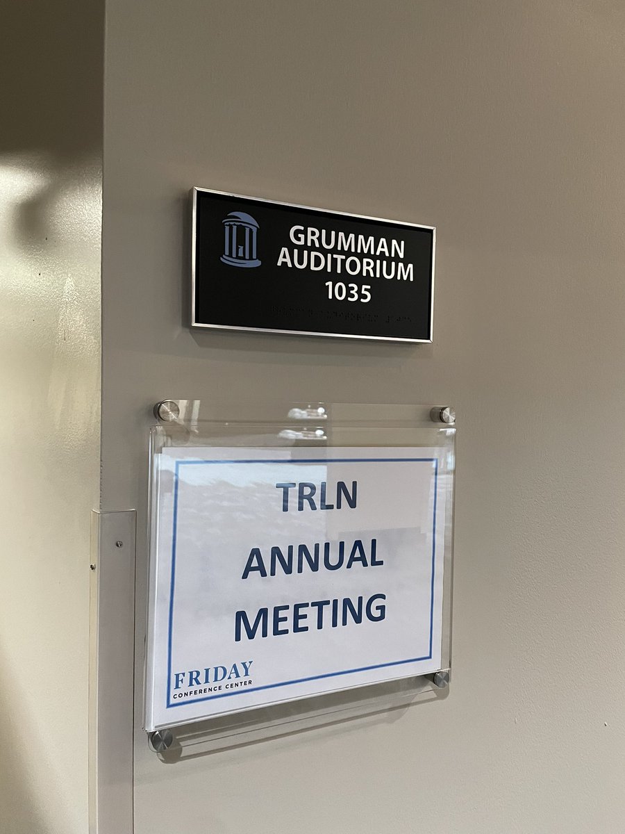 Excited to be attending #TRLN IN THE Friday Center again! <a href="/trln_main/">TRLN</a> @DukeLibraries <a href="/UNCLibrary/">UNC Library</a> <a href="/ncsulibraries/">NC State University Libraries</a>