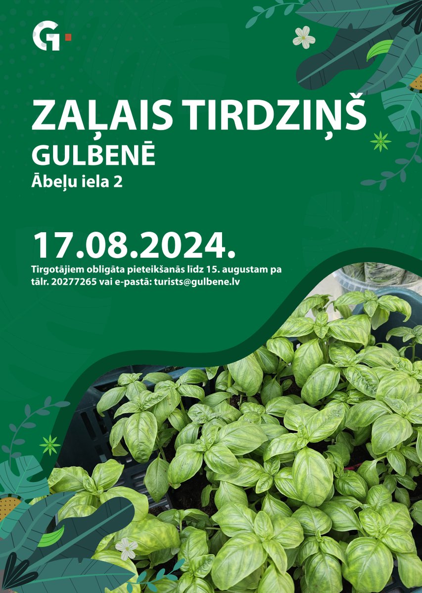 Gan tirgotāji, gan pircēji būs laipni gaidīti ikmēneša Zaļajā tirdziņā, kas centrālajā skvērā Gulbenē norisināsies 17.augustā no plkst. 9:00 līdz 13:00! Vairāk info: visitgulbene.lv/lv/jaunumi/zal…