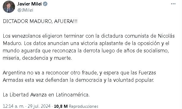 Ley_SanMartin's tweet photo. Lo importante para ver lo que sucede en Venezuela es tener presente que es la mayor reserva mundial de petroleo. Y el petroleo mueve al mundo, porque con él se genera energía

Las posiciones izquierda/derecha, son manipulación. 

Es Patria o Colonia. Es geopolítica
 
Boric🤝Milei https://t.co/MFFMzb45Yi